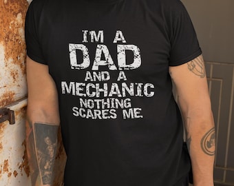 Mechanic Dad Shirt, Funny Automotive Gift, Car Enthusiast Tee, Distressed Garage Shirt, Mechanic Gift for Him, Dad Birthday Gift