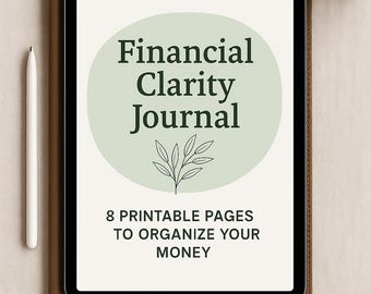 Financial Clarity Journal: Printable Budget Planner & Debt Tracker (PDF)