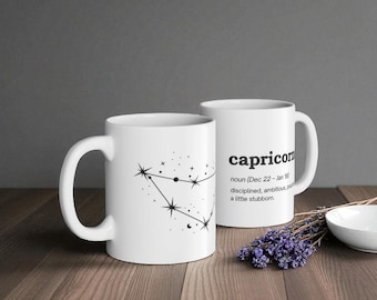 Capricorn Zodiac Coffee Mug: Astrology Horoscope Gift