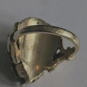 Antique Style Medusa Poison Ring – Victorian Gothic Secret Compartment Ring with Sculpted Face, Mythology Inspired Statement Jewelry image 3