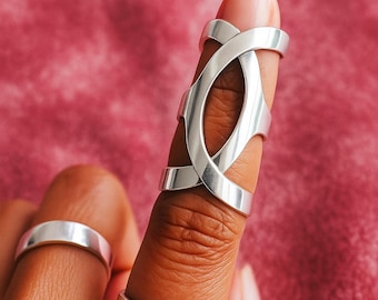 Einstellbare Silber Arthritis Ring, Finger Schienen-Stützring, Offene Gelenk Schmerzlinderung Schmuck, Minimale Medizinische Daumenstütze, Geschenk für Frauen