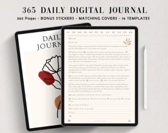 365 Days Digital Daily Journal | GoodNotes iPad Planner (PDF Download)