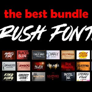 Brush Fonts Bundle: 36 Modern Handwritten Fonts for Branding & Logos