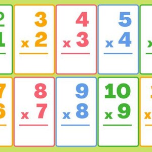 Printable Multiplication Flashcards | Homeschool Math (PDF) - Etsy