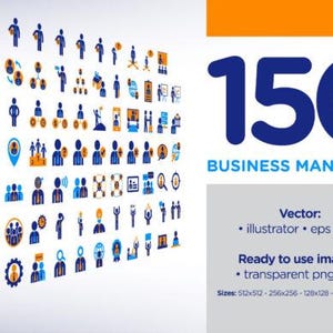 Business Man Icon Pack SVG PNG JPG | Human Interaction Vector Icons | Office People Clipart Set | Flat Business Avatar Icons for ui ux