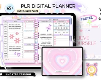 PLR Resell Digital Planner: Hyperlinked, Undated Canva Template (PDF)