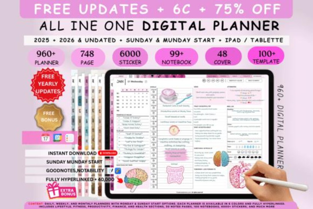2025–2027 Digital Planner Bundle for Goodnotes & Notability ...