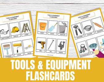 Tools Flashcards for Kids Printable | Construction Tool Cards ...