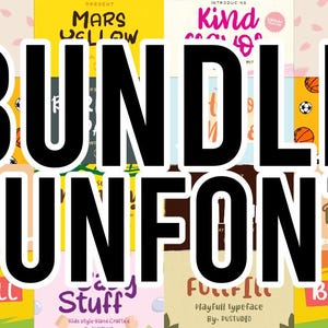 Fun Fonts Bundle: 25 Handwritten & Script Fonts for Cricut (Digital Download