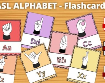 Printable ASL Alphabet Flashcards | Montessori Learning (PDF)
