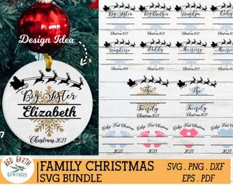 Christmas Monogram Frames SVG Bundle: Holiday Alphabet Clipart (Digital Download Set
