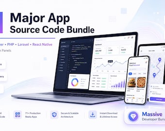 71 Major App Source Code Bundle | Android, Flutter, PHP, Laravel & React Native Projects with Admin Panels