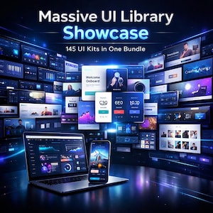 145 UI Kit Bundle Mega Pack | Figma UI Kits, Mobile App UI, Admin ...