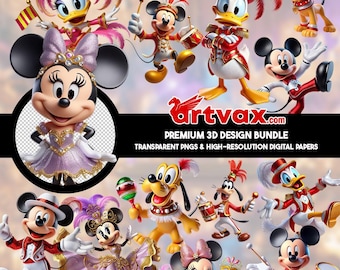 ミッキーとミニー、ドナルドダック、グーフィー、プルート、デジタル