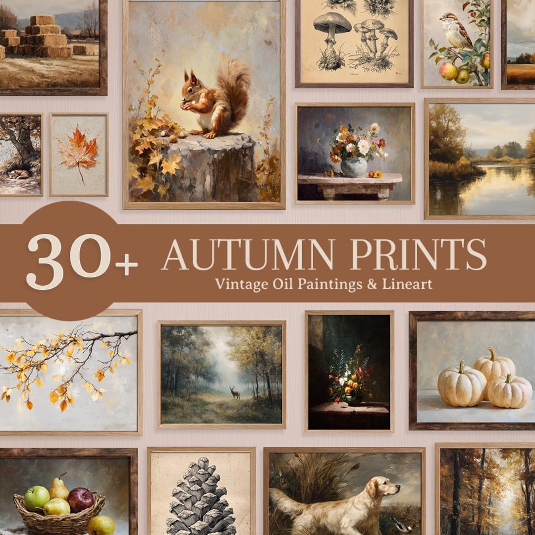 Rustic Autumn Wall Art Collection | Cozy Farmhouse Fall Prints | 33 ...
