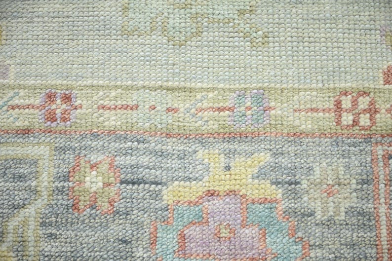 10x14 Ft Traditional Hand Knotted Turkish Rug, Aqua Gray Extra Large ...