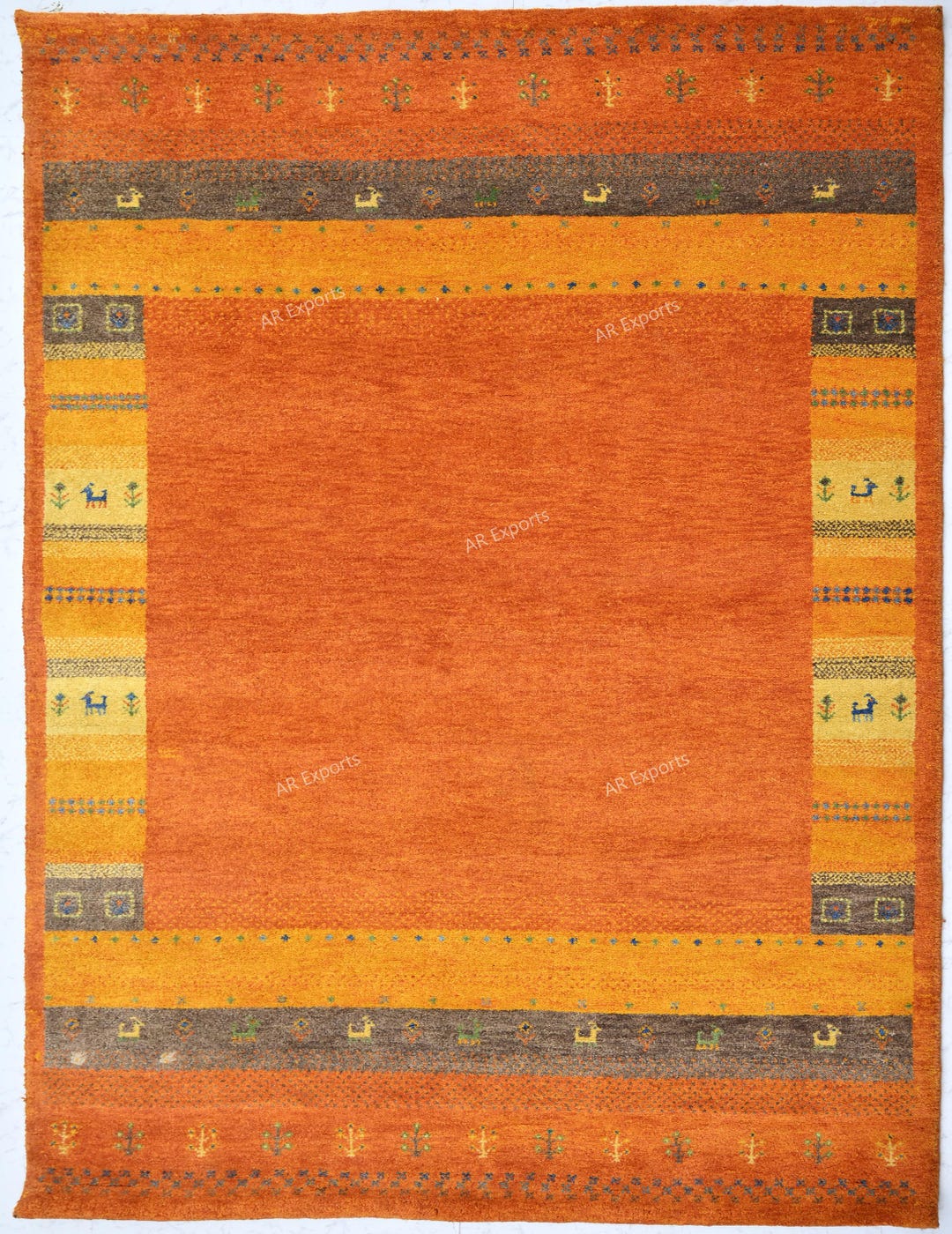 6x8 Red Gabbeh Rug, Hand Knotted Wool Rug, Tribal Area Carpet - Etsy
