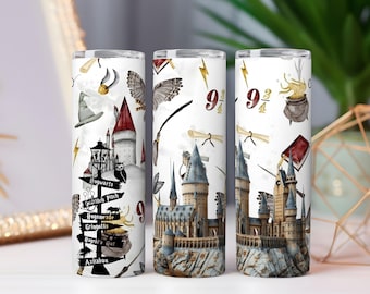 Tumbler Wrap PNG della Wizard School: Vintage Magical Academy (download digitale)