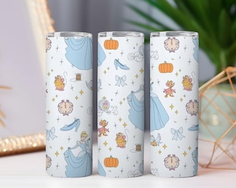 PNG di Cinderella Tumbler Wrap: Fantasy Pop Art (download digitale)