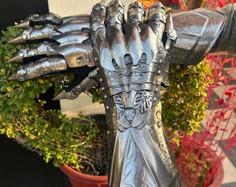 Guantes de garra: armadura de caballero medieval, protección para las manos para cosplay