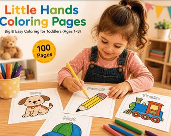 Toddler Coloring Book Ages 1–3 | Big & Easy Coloring Pages for Toddlers