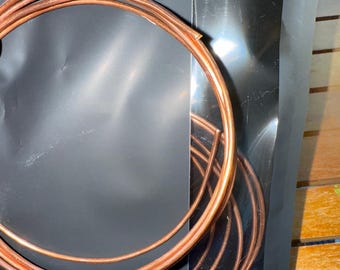 5 ft Raw Copper Wire - 10 gauge - Eco-Friendly Crafting Supply - Natural Metal Recycled