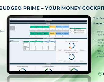 Personal Budget Excel Spreadsheet | Finance Tracker, Expense Planner, Savings Dashboard | Instant Download for Money Management