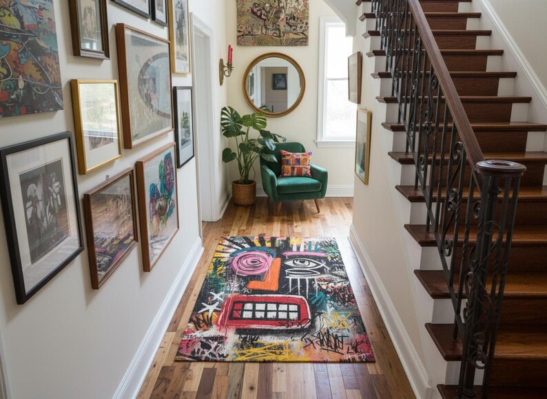 Graffiti Artistic Rug Urban Abstract Street Art Design Carpet image 12