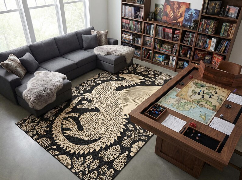 Dnd Rug Prop Dnd Dragon Rug FRP Dungeon Master Fantasy Decor - Etsy