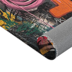 Graffiti Artistic Rug Urban Abstract Street Art Design Carpet image 15