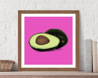 5 color screen print - Avocado