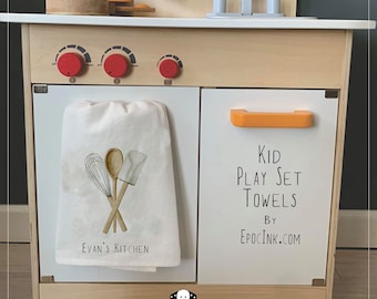 Personalized child towel / kid kitchen towel / child towel / kid play set towel / play kitchen / Personalized baking