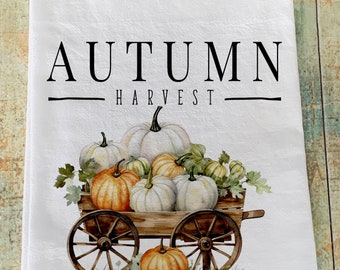 Fall Towel / Pumpkin Patch wagon Fall towel / pumpkin towel / harvest towel / pumpkin towel / fall leaves / Hello Fall Autumn Harvest