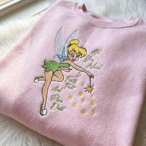 Broderad Tingeling-tröja, Disney Fairy-citat-tröja, Faith Trust Pigge Dust, Magic Kingdom-outfit, Disney Princess Fairy-present bild 2