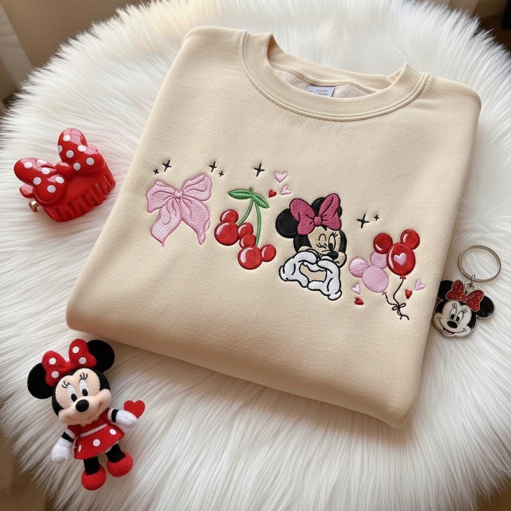 Pull Minnie Mouse Primark Rose Fille 3-4 Ans - Très Bon état