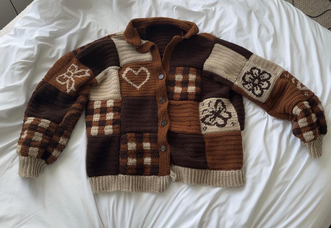 m*o様 Watermark Pattern Knitted Cardigan Watermark Pattern Knitted Cardigan black