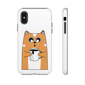 customizable Cute Cat Phone Case, Cat Lover Gift, Pet-Themed Accessory, Fun Phone Cover for Cat Moms, Animal Design Cases, Whimsical Cat Art