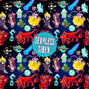 Final Fantasy 7 Seamless Pattern