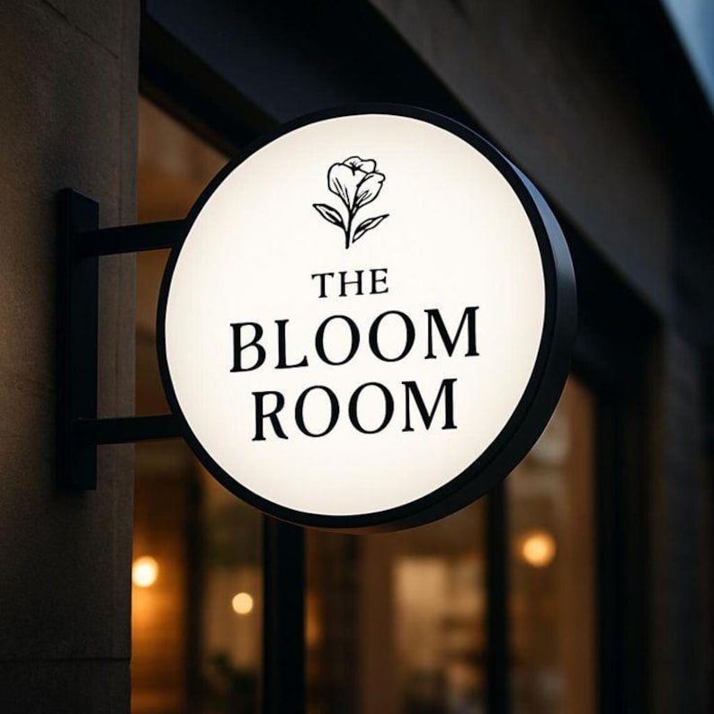 Blade Sign, Custom Round Sign , Double Sided Sign ,storefront Sign ...