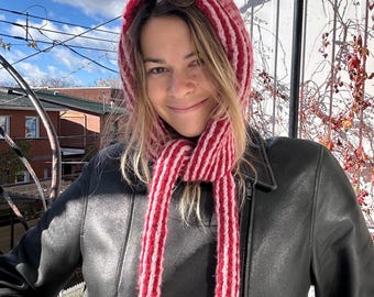 Patrón de crochet Bufanda con capucha / Gorro | Patrón PDF en inglés