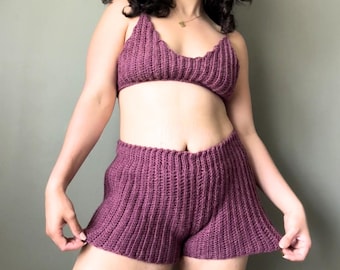 The Ciao Bella Crochet Set - Shorts and bralette crochet PDF pattern for advanced beginners