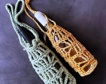 Easy Crochet Wine Tote English Pattern: Beginner-Friendly - PDF Download