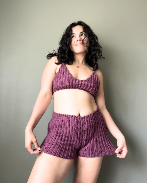 The Ciao Bella Crochet Set - Shorts and bralette crochet PDF pattern for advanced beginners