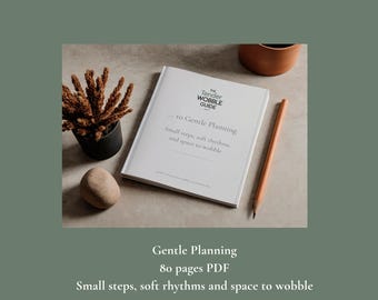 Gentle Planning Guide | Anti-Hustle, Self-Compassion Daily Planner (PDF Download)