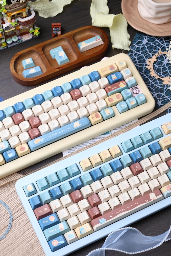 メカニカルキーボード用キュートなバニーコーヒーハウスパステルキー