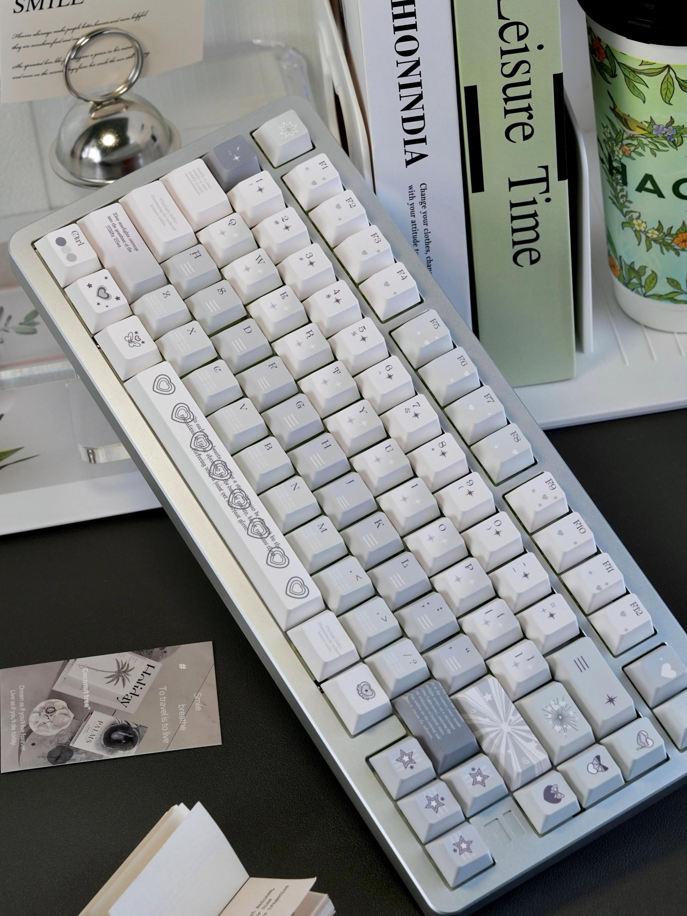 Cool Gray Starshine Themed Keycaps Set for Mechanical Keyboard ...