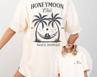 Custom Mr and Mrs Shirts,Couples Honeymoon Club Shirt, Just Married Shirt,Couples Matching Comfort Colors® Shirt,Christmas Gift For Newlywed