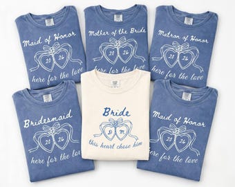 Bridal Party Comfort Colors® Shirt, Bridesmaid Proposal Gift, Maid Of Honor Tee, Matching Wedding Shirt, Wedding Party Bachelorette Shirt
