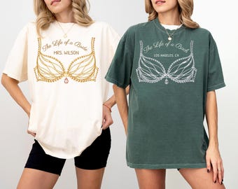 The Life of a Bride Bachelorette Shirts, Life of a Bach, This Wife is a Showgirl, In Her Bride Era, One Last Showgirl Bachelorette Tshirt