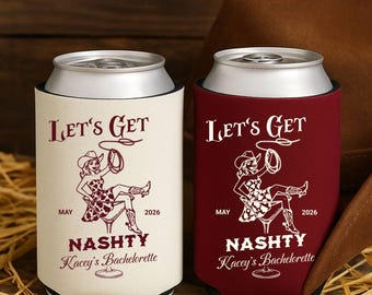 Nashville Rodeo Bachelorette Can Coolers, Western Personalized Can Sleeves, Cowgirl Custom Bachelorette Party Favors
